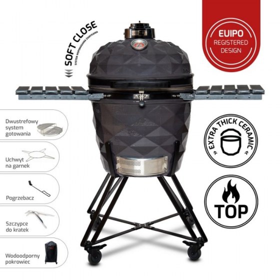 Grill ceramiczny Kamado Club PRO 2 szary